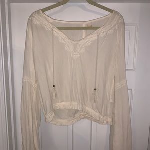 Sheer long sleeve blouse